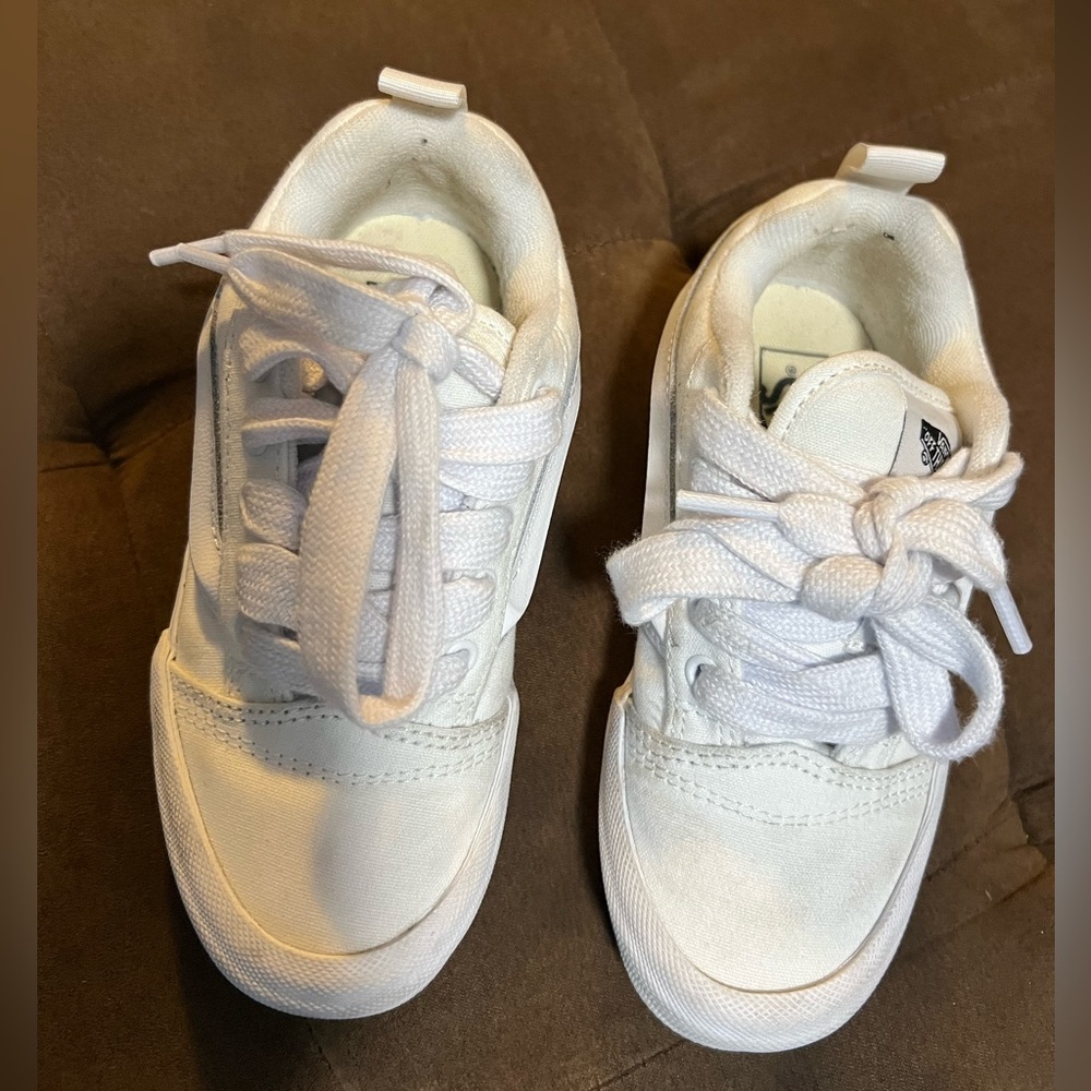 Vans Kids Chunky White Sneakers Size 13